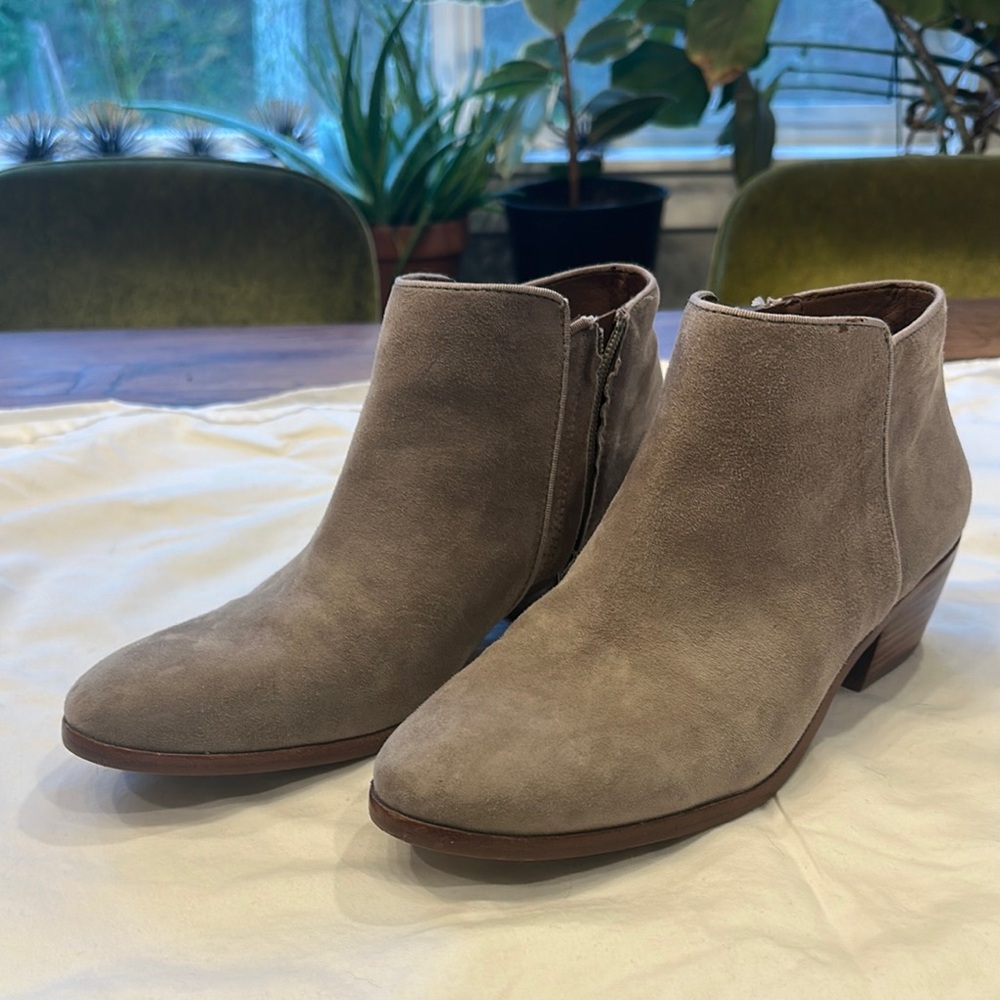Sam Edelman Women's Suede Ankle Booties - Taupe